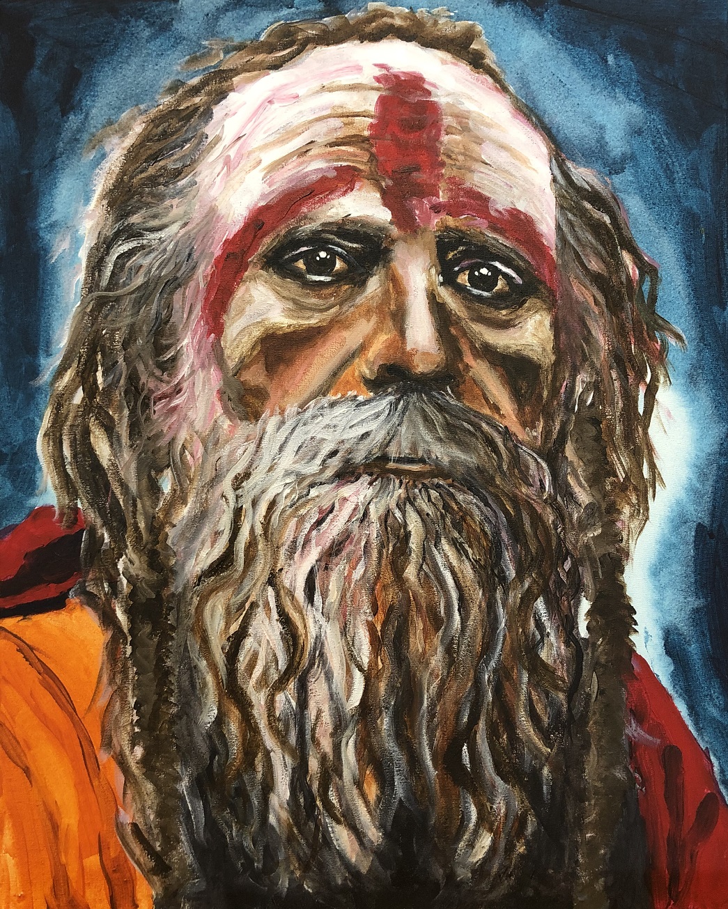 Holy Man NR4 on canvas 50 x 70 cm