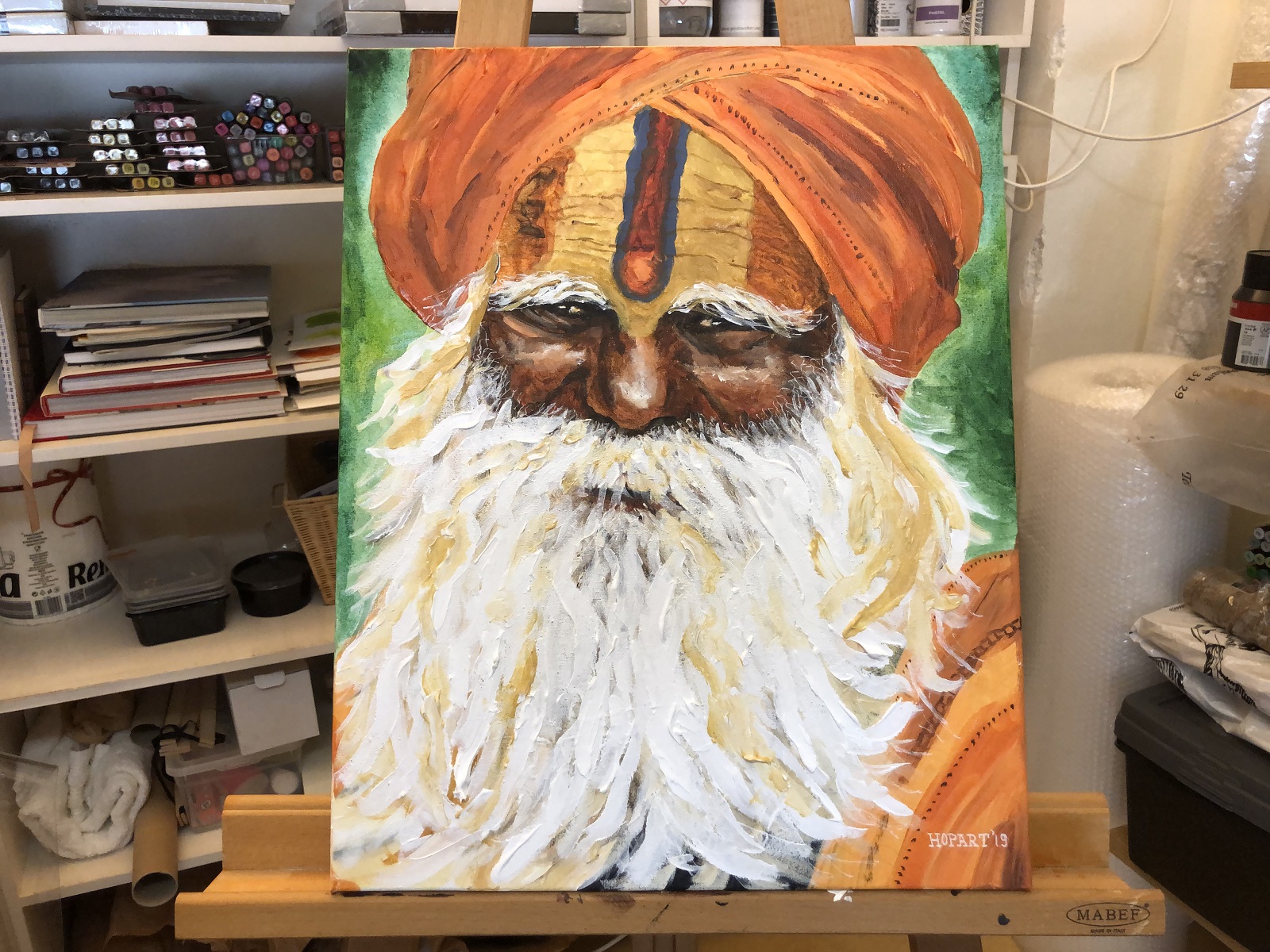 Holy Man NR3 on canvas 50 x 70 cm